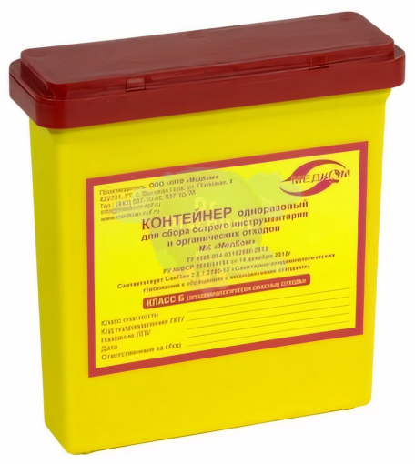 Контейнер для сбора колющих отходов 0,25 л (Медком)